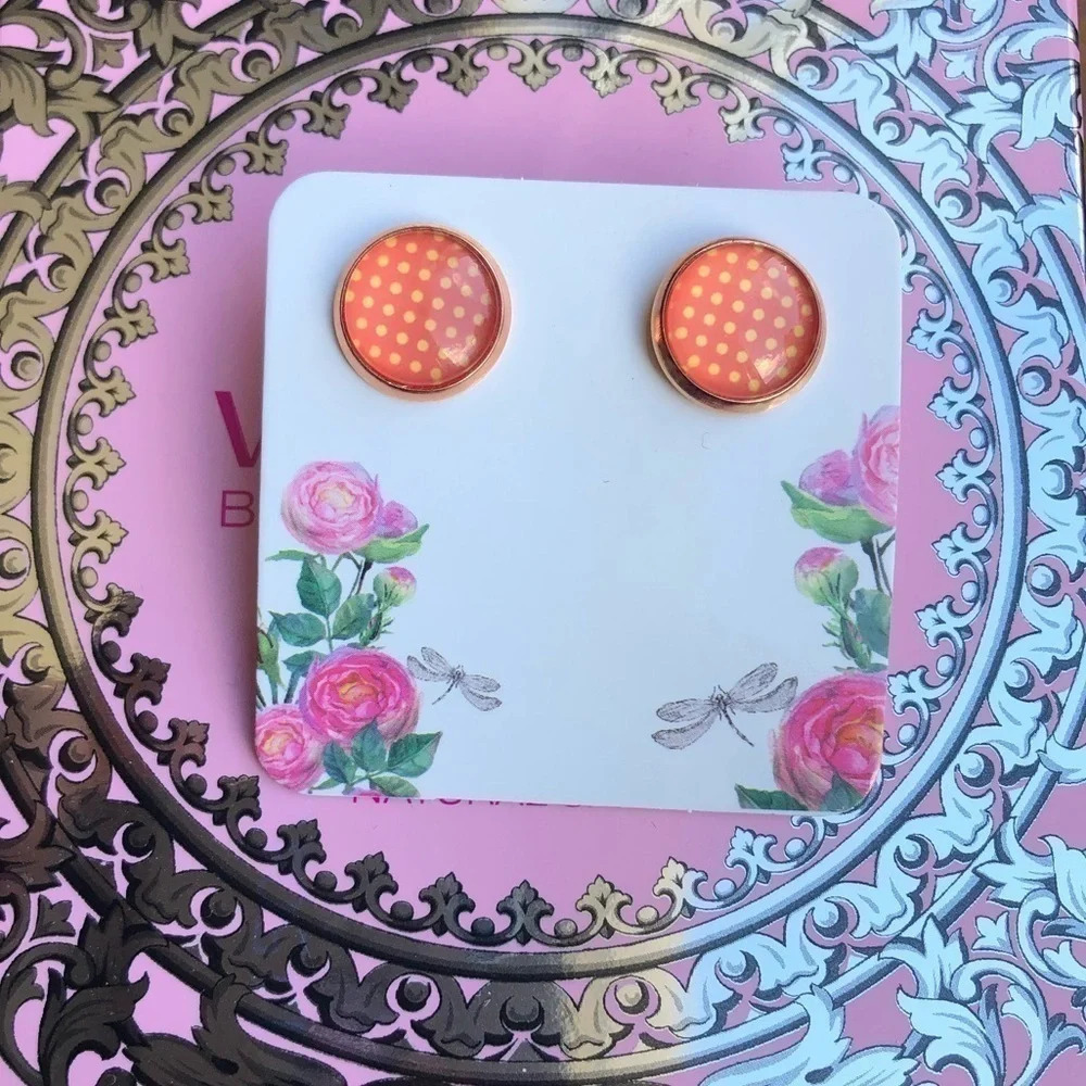 Handmade Dotted Stud Earrings